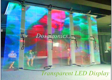 Porcellana Grande esposizione di LED trasparente di vetro SMD 3535, parete principale trasparente di 1R1G1B P12 video fornitore
